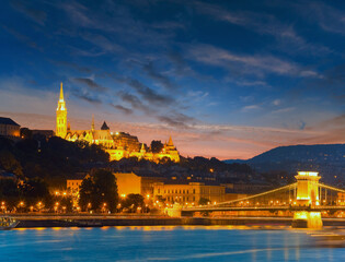 Fototapeta na wymiar Budapest night view