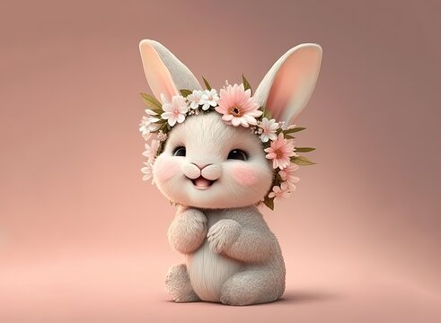 cute rabbit, generative Ai