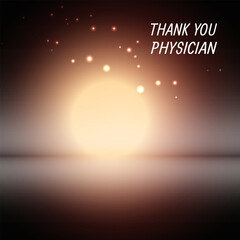 thank you Physician. Geometric design suitable for greeting card poster and banner