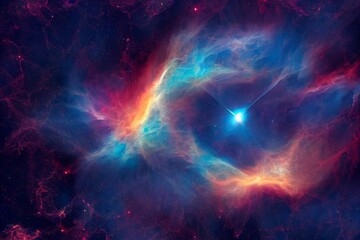 Cosmic space. Planets in outer space. Generated by AI