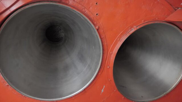 View Of Carrier Rocket Nozzles
