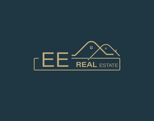 EE Real Estate & Consultants Logo Design Vectors images. Luxury Real Estate Logo Design