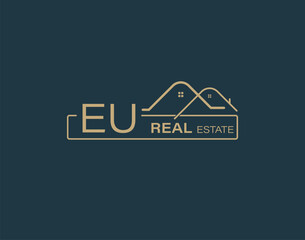 EU Real Estate & Consultants Logo Design Vectors images. Luxury Real Estate Logo Design