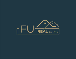 FU Real Estate & Consultants Logo Design Vectors images. Luxury Real Estate Logo Design