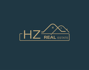 HZ Real Estate & Consultants Logo Design Vectors images. Luxury Real Estate Logo Design