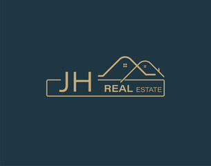 JH Real Estate & Consultants Logo Design Vectors images. Luxury Real Estate Logo Design