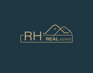 RH Real Estate & Consultants Logo Design Vectors images. Luxury Real Estate Logo Design