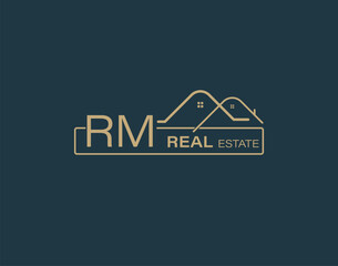 RM Real Estate & Consultants Logo Design Vectors images. Luxury Real Estate Logo Design