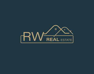 RW Real Estate & Consultants Logo Design Vectors images. Luxury Real Estate Logo Design