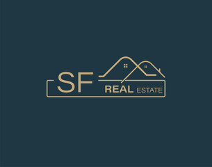 SF Real Estate & Consultants Logo Design Vectors images. Luxury Real Estate Logo Design