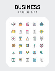 Business icons collection, vector illustration.