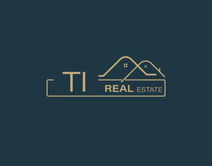 TI Real Estate & Consultants Logo Design Vectors images. Luxury Real Estate Logo Design