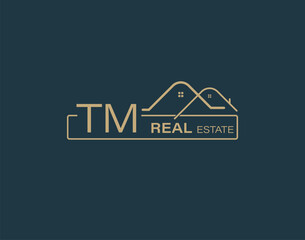 TM Real Estate & Consultants Logo Design Vectors images. Luxury Real Estate Logo Design