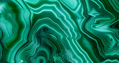 Malachite green turquoise mineral gemstone texture, amazing polished slab of malachite mineral gemstone, luxury abstract fantasy pattern background, created with generative AI - obrazy, fototapety, plakaty