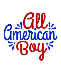 All American Boy SVG Cut File