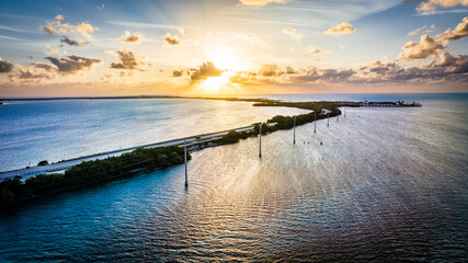 sunset over the sea