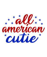 Naklejka na ściany i meble All American Cutie SVG Cut File