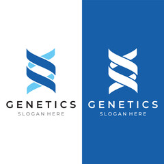 Logo design template DNA elements. Bio tech, DNA people, bio DNA, DNA spirals. Logos can be for science, pharmacy and medical.