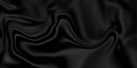 Black texture Black silk background . Black fabric background texture . abstract background luxury cloth or liquid wave or wavy folds of grunge silk texture material or smooth luxurious .