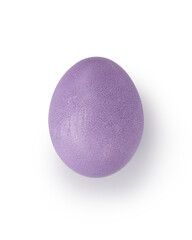 purple easter egg isolated on white background