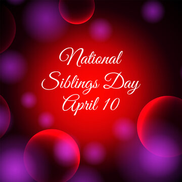 National Siblings Day. Geometric design suitable for greeting card poster and banner