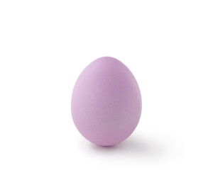 purple easter egg isolated on white background