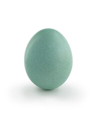 teal easter egg isolated on white background