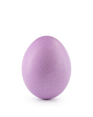 purple easter egg isolated on white background