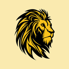 Vector of Lion head logo design template for sport or gaming