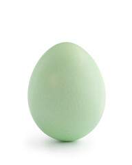 green easter egg isolated on white background