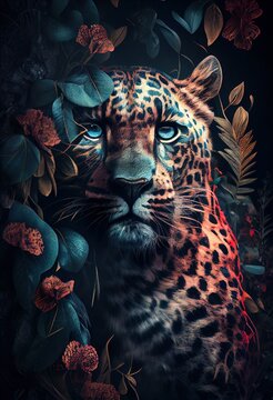 Guepardo Retrato - Generative Ai