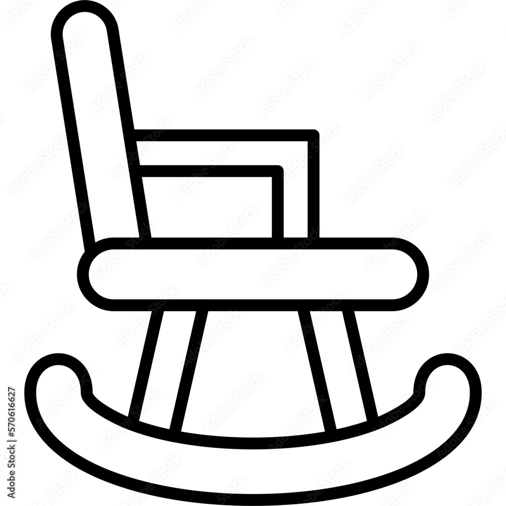 Wall mural Rocking Chair Icon