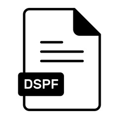 An amazing vector icon of DSPF file, editable design