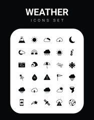 weather icons collection, vector illustration.