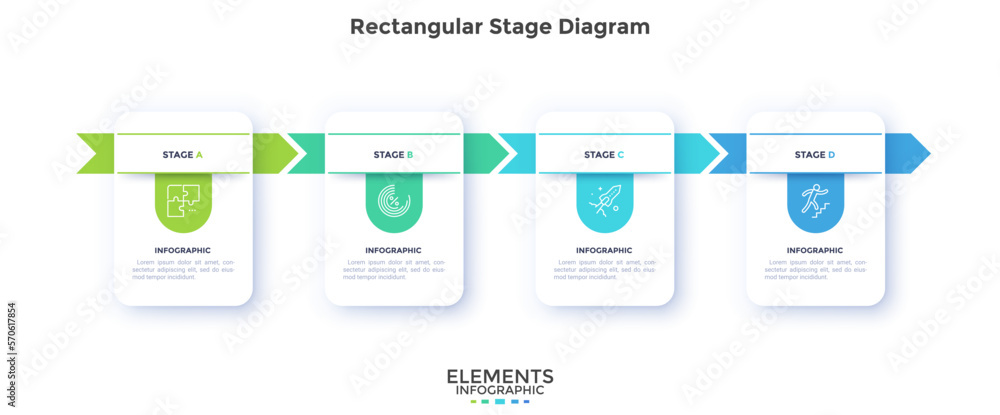 Poster modern vector infographic template in minimalistic style