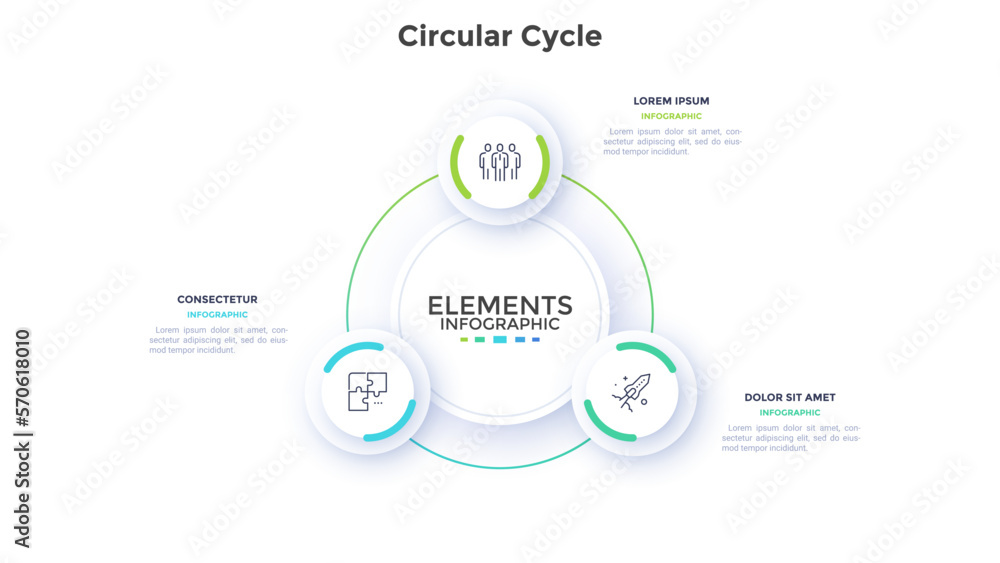 Poster modern vector infographic template in minimalistic style