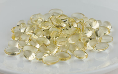 Vitamin D3 in yellow capsules
