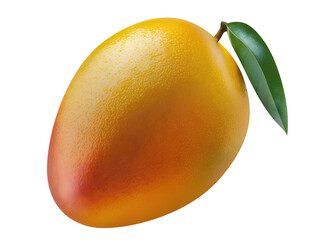 Delicious mango fruit cut out. Based on Generative AI