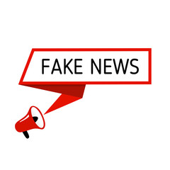 Fake news. Fake news banner with megaphone icon. Fake News Symbol. Flat style vector illustration.