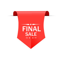 Final sale banner template design, vector illustration on white background.