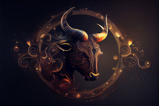 Premium Vector  Taurus zodiac sign wallpaper for mobile