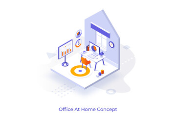 Vector Concept For Isometric Business Scene