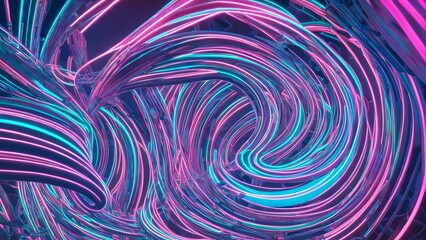 Fototapeta na wymiar abstract futuristic glowing neon complex wire line , generative art by A.I.