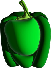 3d Bolgarian pepper