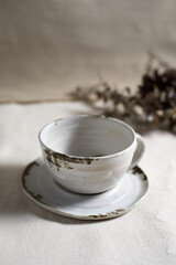 Handmade empty craft ceramic