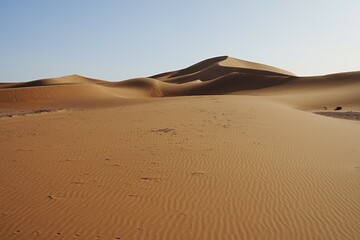 Fototapeta na wymiar Beauty Erg Chigaga dune on Sahara desert in southeastern MOROCCO