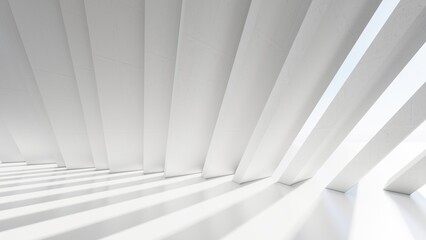 Naklejka premium Architecture background geometric concrete wall in interior 3d render