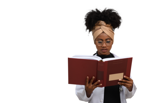  young woman medical student with textbooks