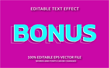 Bonus editable text effect