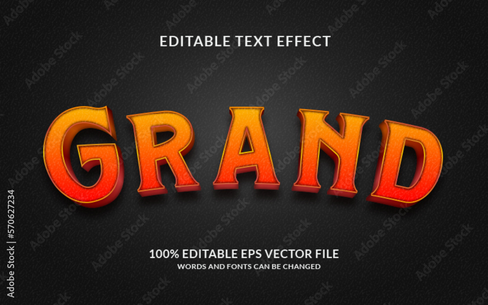 Wall mural Grand Editable Text Effect